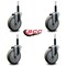 Service Caster 5'' Gray Poly Wheel Swivel 3/4'' Expanding Stem Caster Set, 4PK SCC-EX20S514-PPUB-34-4 - alternate 4